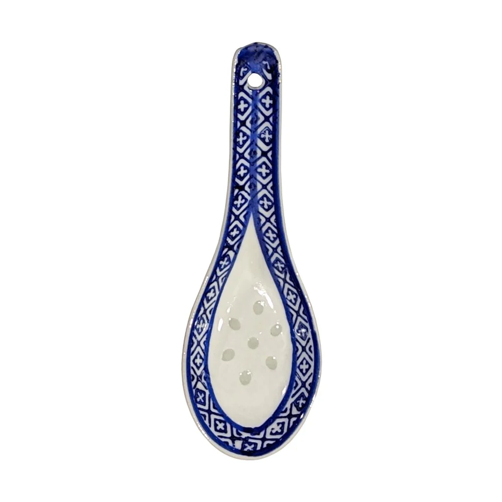 Classic Blue Rice Pattern Ling Long Porcelain - Soup Spoon - Image 2