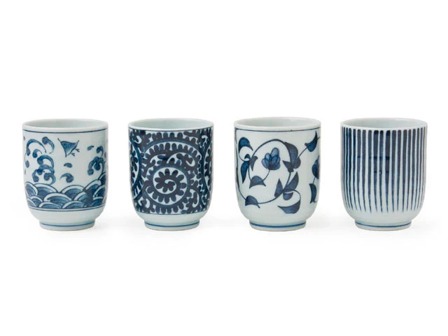 Blue & White Teacup Set