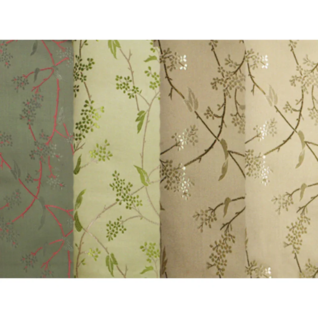 Spring Blossom Design Silk and Rayon Brocade