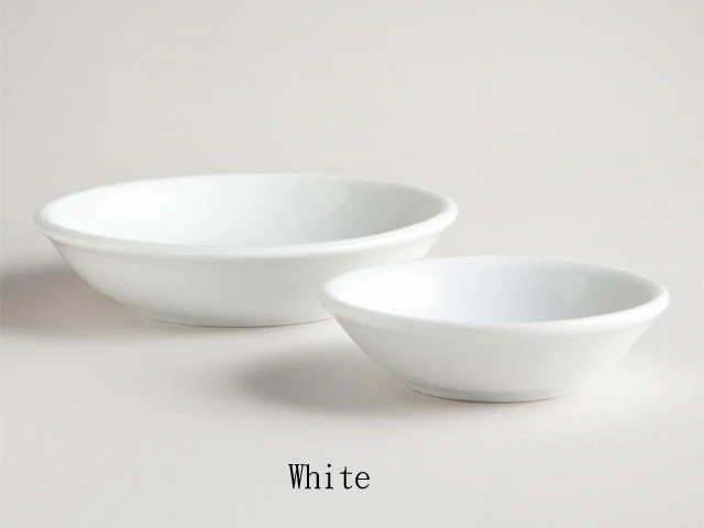 White Ceramic Sauce Dish - Round