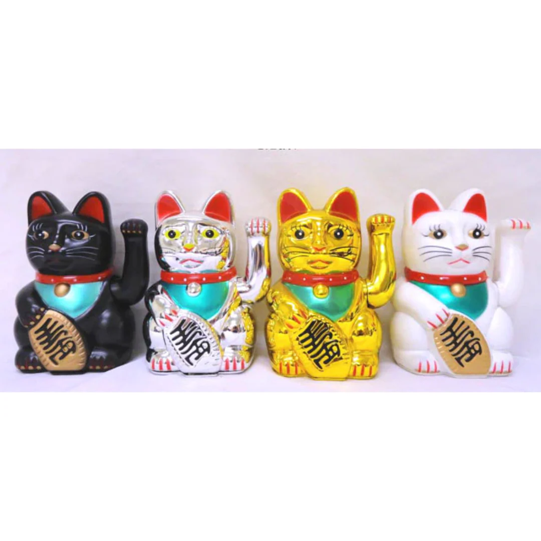 Battery Powered Hand Motion Lucky Cat - 6"H