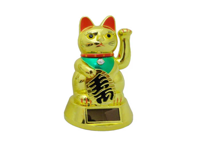 Dual Powered (Solar and Battery) Hand Motion Lucky Cat - Image 2