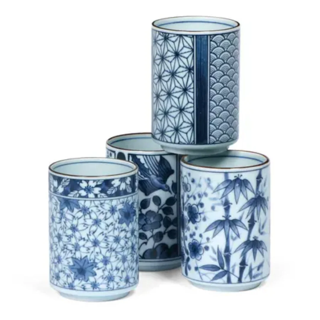 Blue Pattern Teacup Set