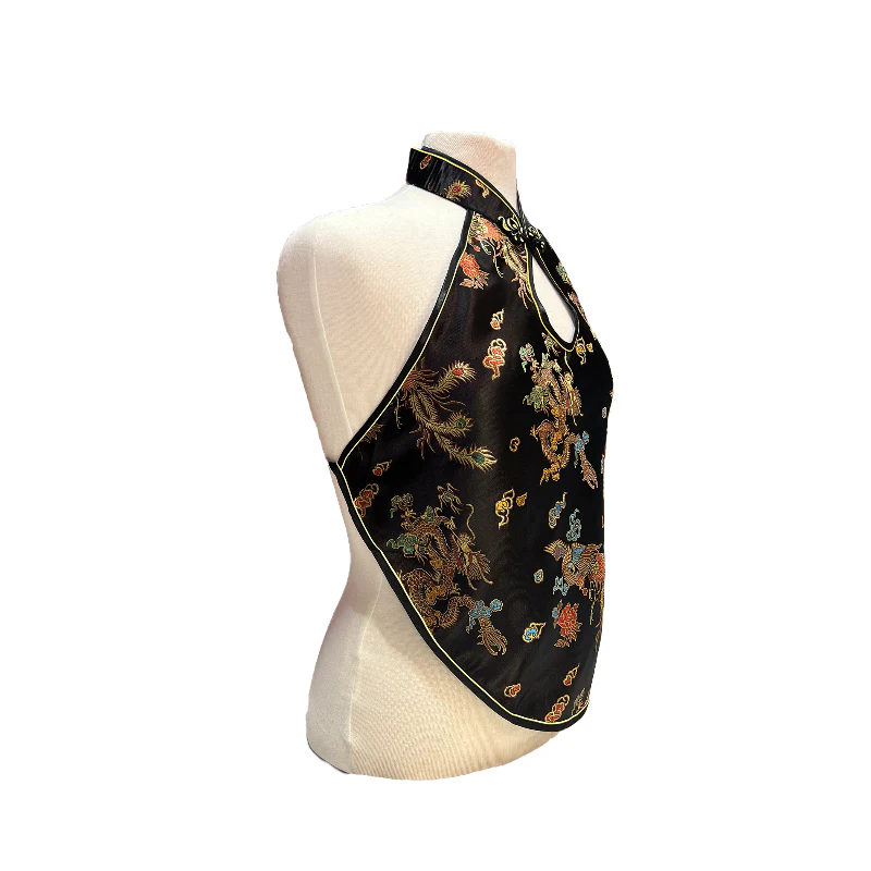 Brocade Apron Halter Top