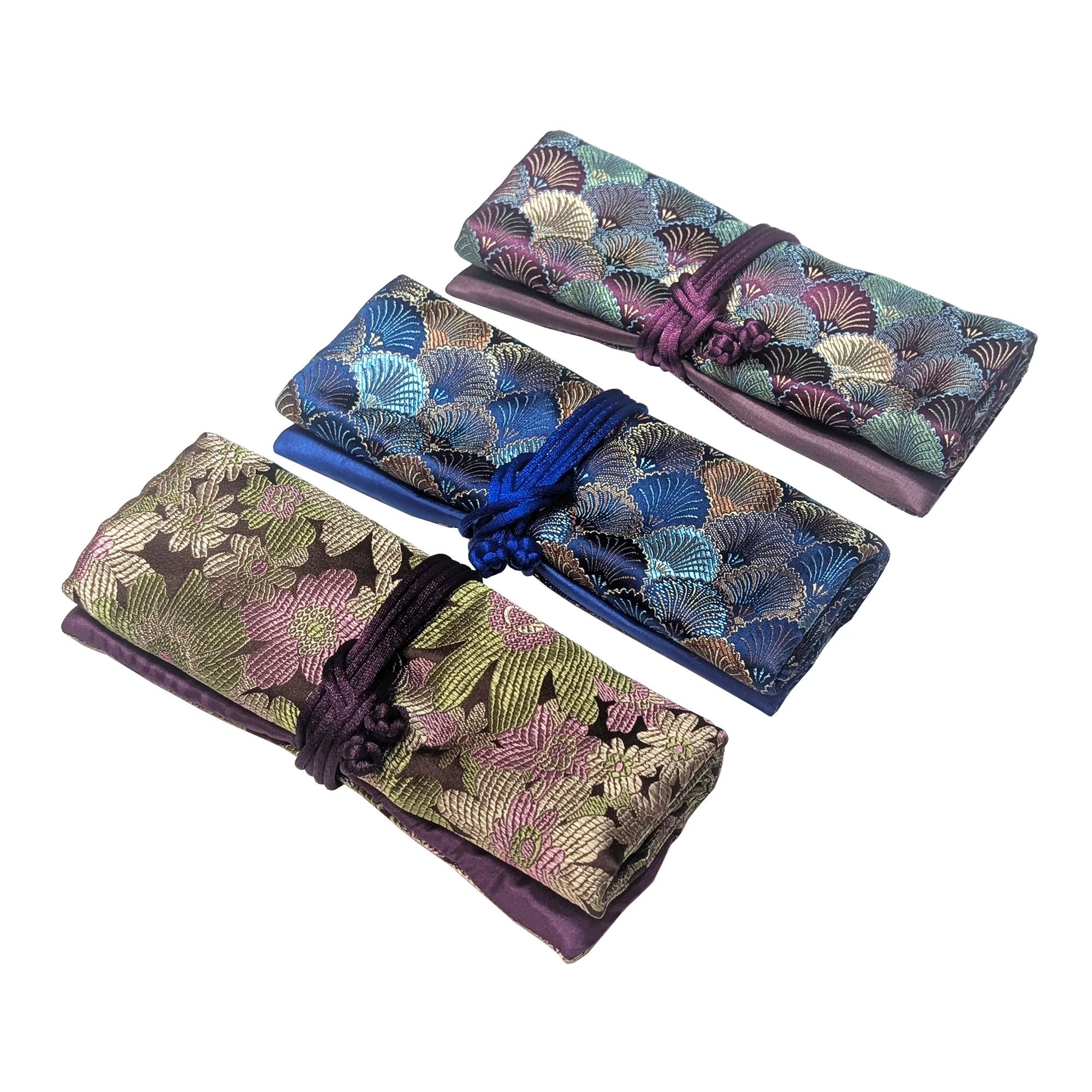 Brocade Jewelry Roll (Various Colors)