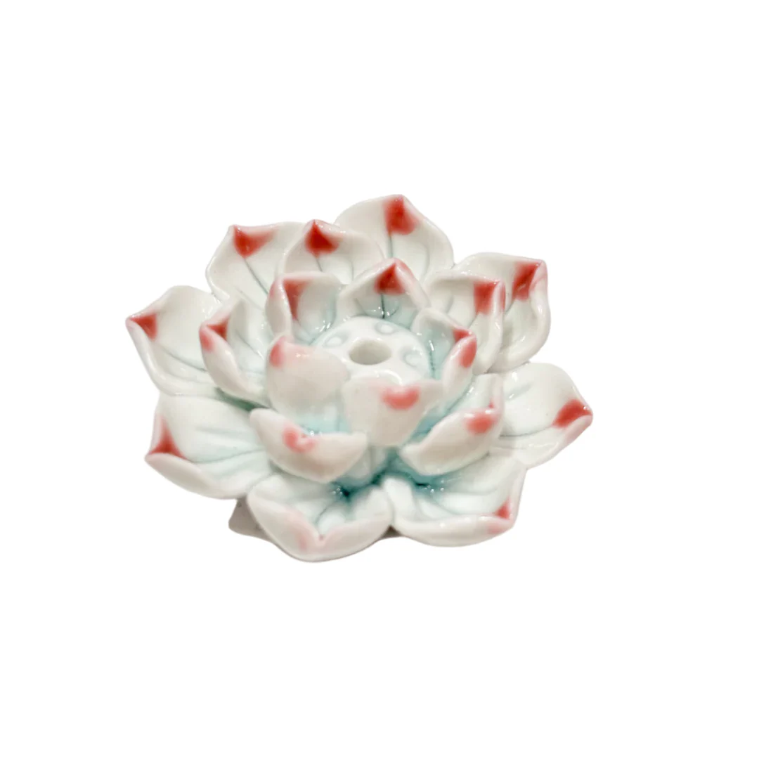 Ceramic Lotus Incense Holder - Pink