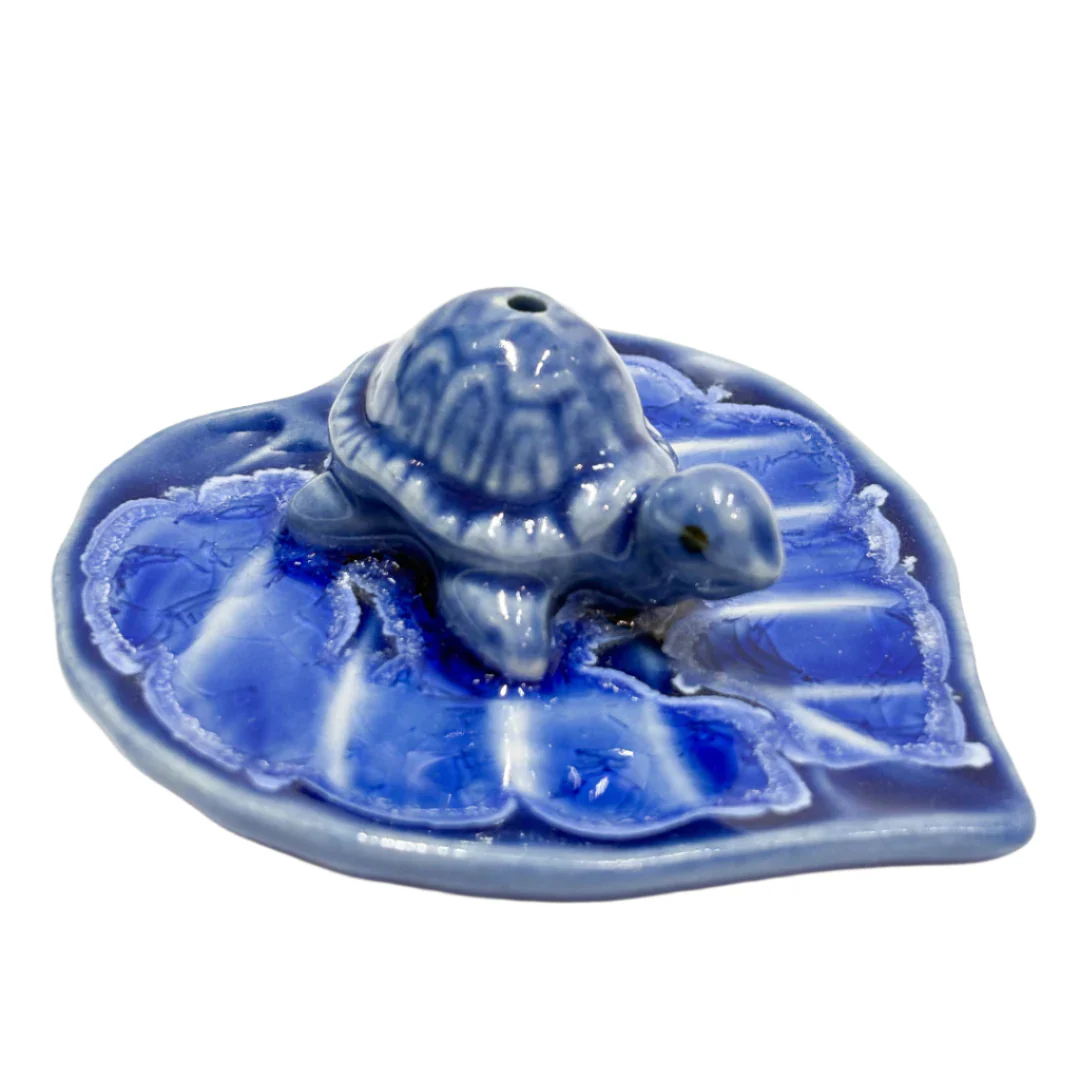 Ceramic Turtle Incense Holder and Ash Catcher
