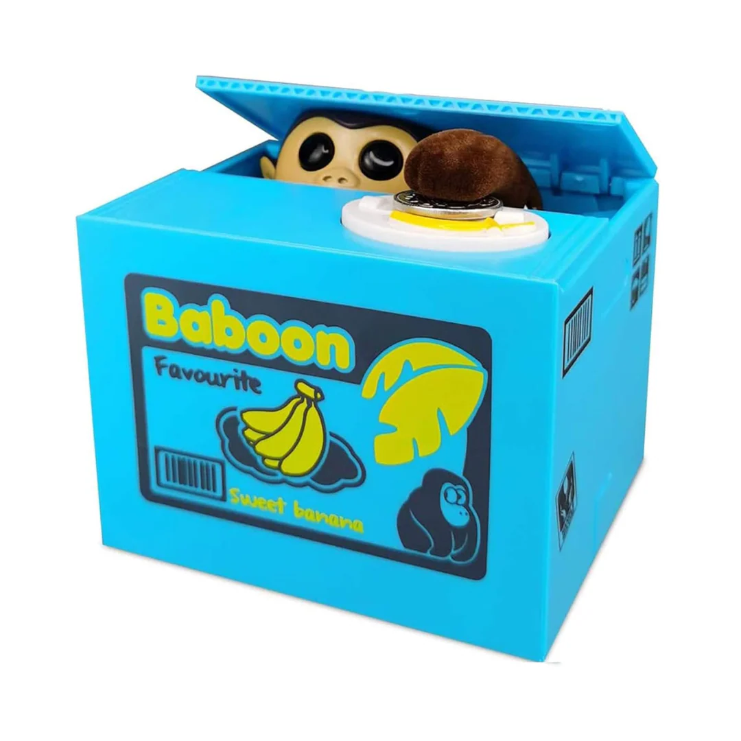 Cute Animal "Stealing" Bank - Monkey