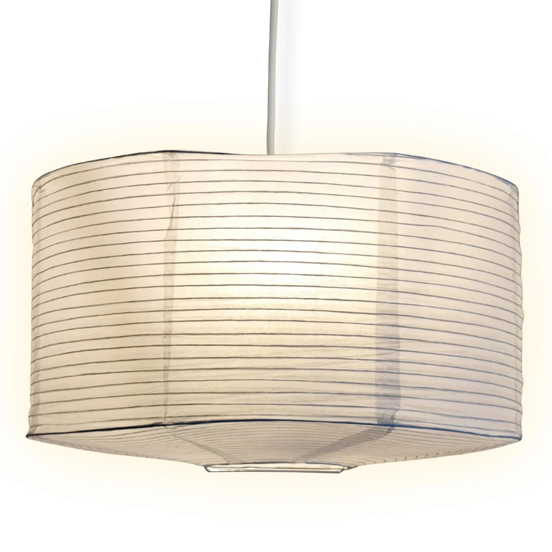 Drum-Shaped Paper Lantern - White