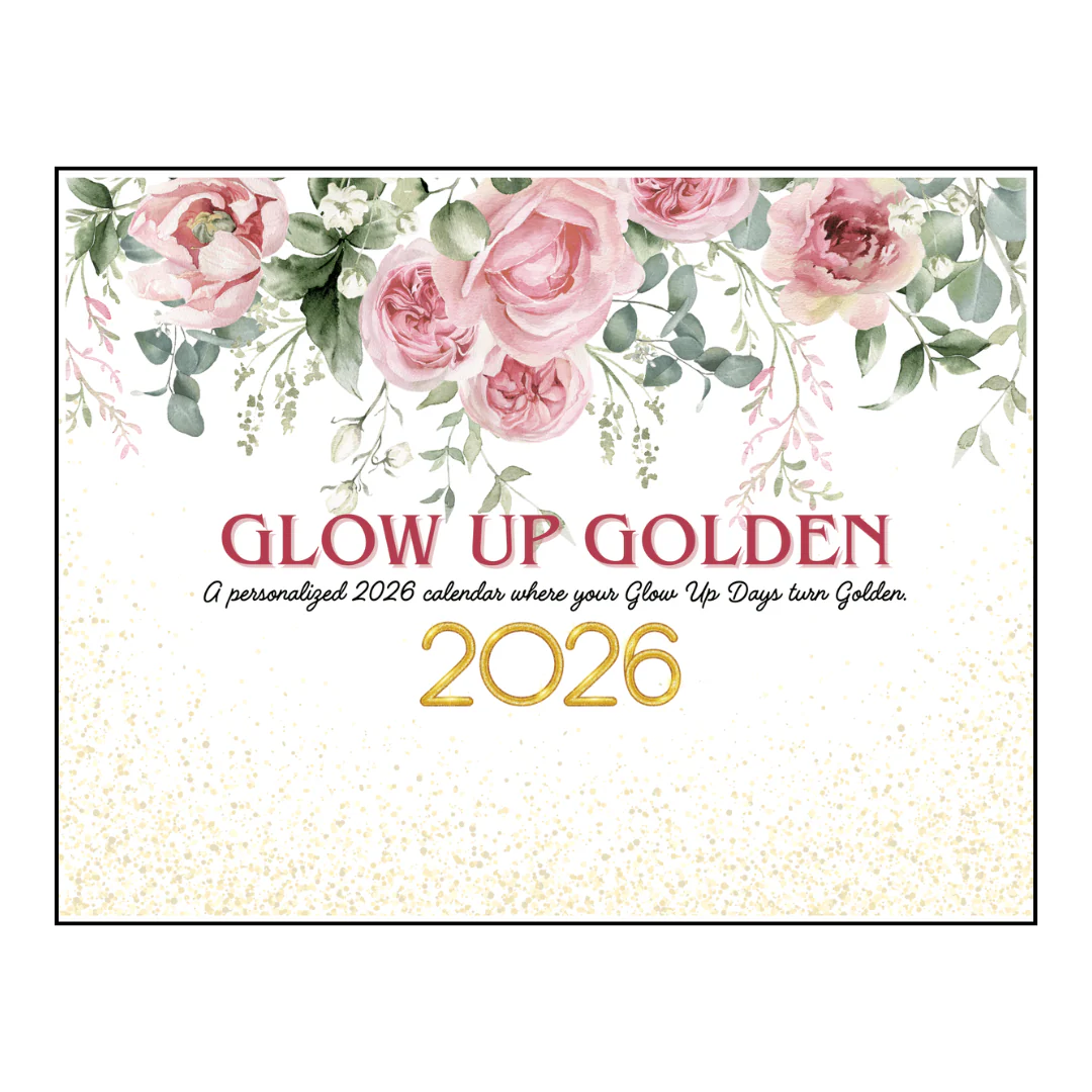 Glow Up Golden Personalized Calendar