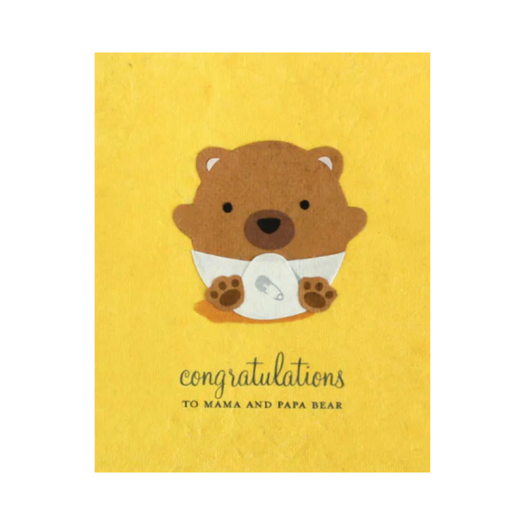 Handcrafted Cards: Baby Bear Congrats