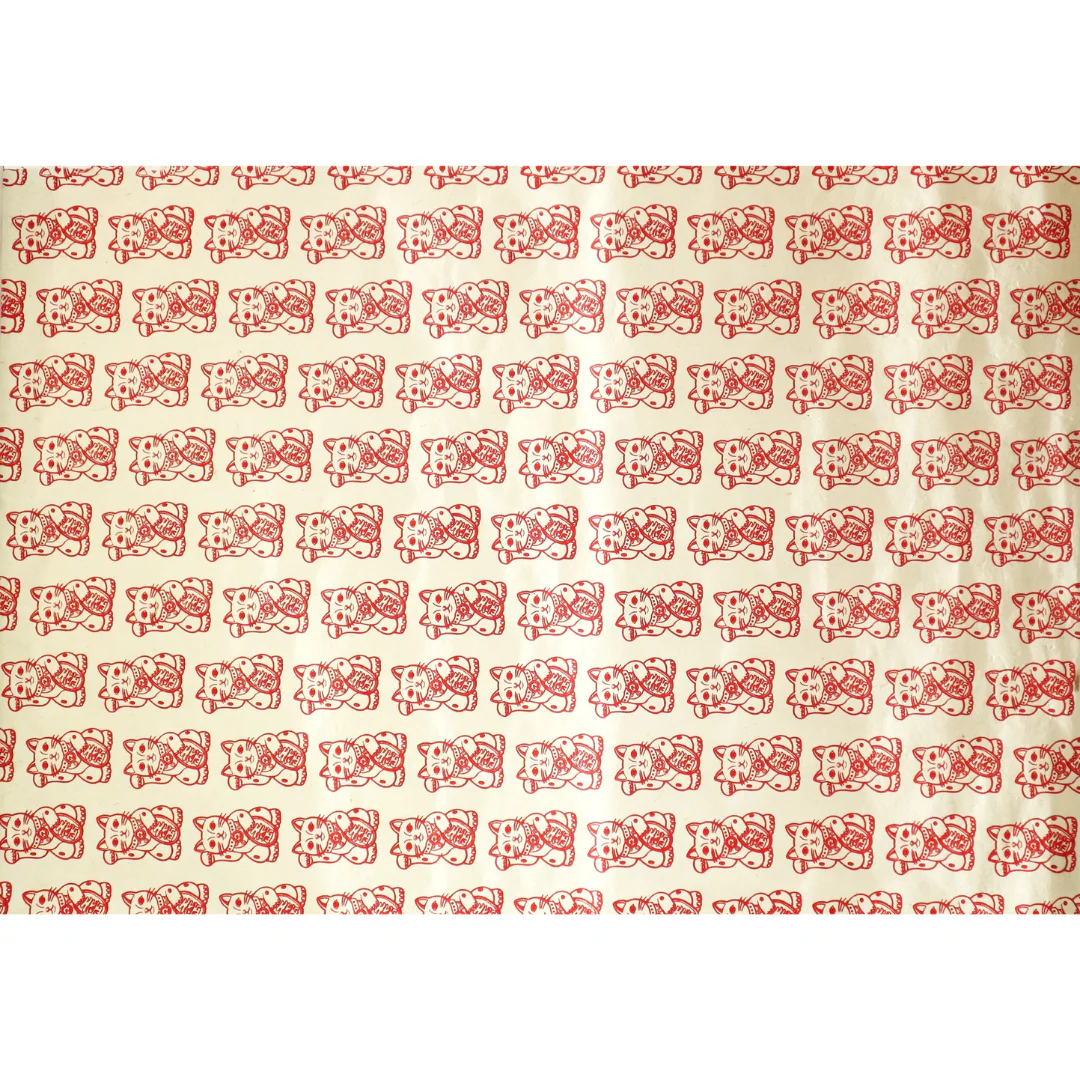 Handmade Nepal Silkscreen Paper - Lucky Cats