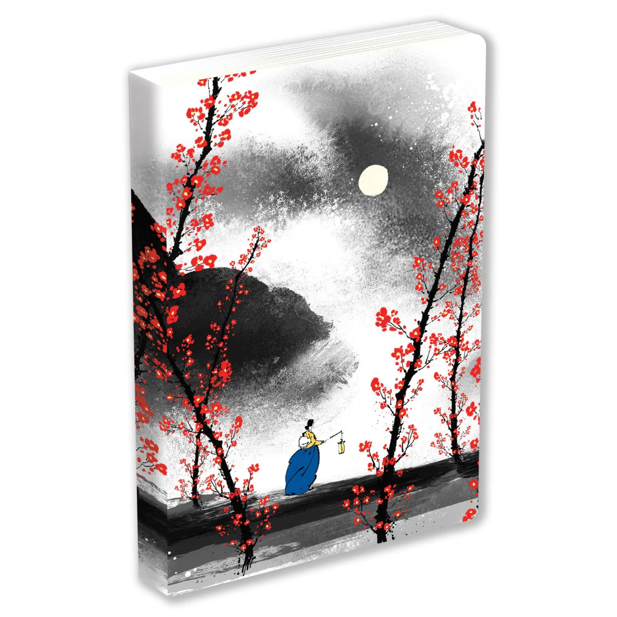Plum Blossoms on a Moonlit Night Lined Hardcover Journal