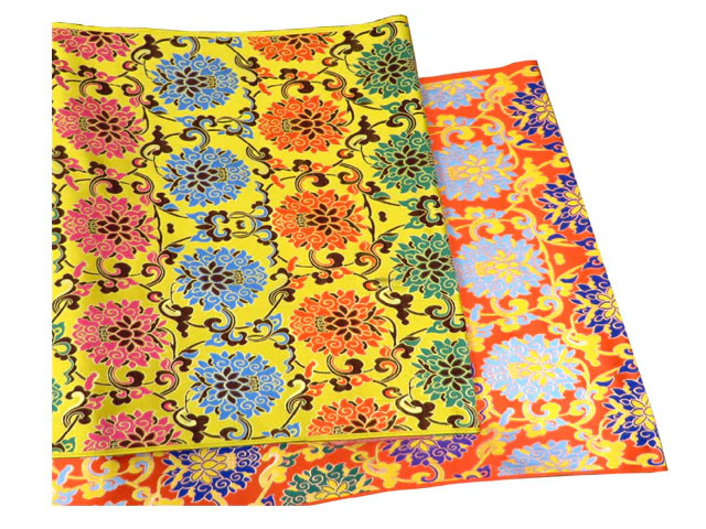 Lotus Design Brocade Fabric - Image 2