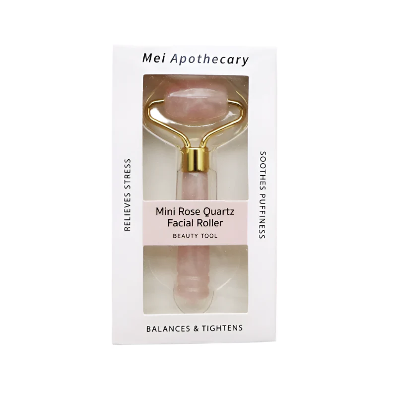 Mount Lai Mei Apothecary Mini Rose Quartz Facial Roller Beauty Tool