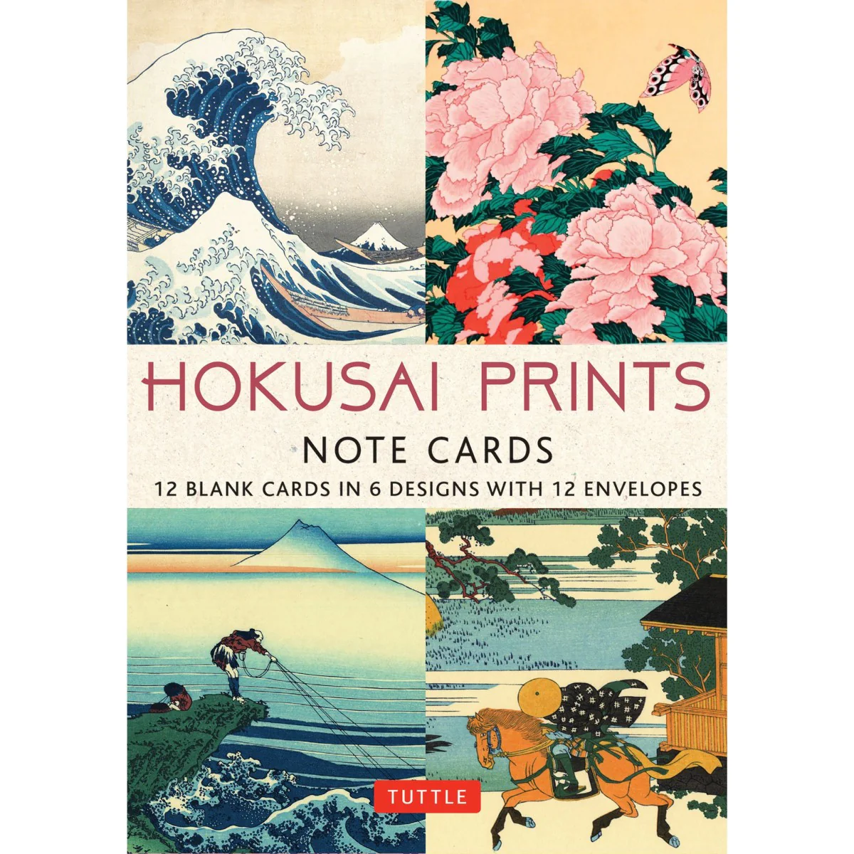 Hokusai Prints Note Cards in a Keepsake Box