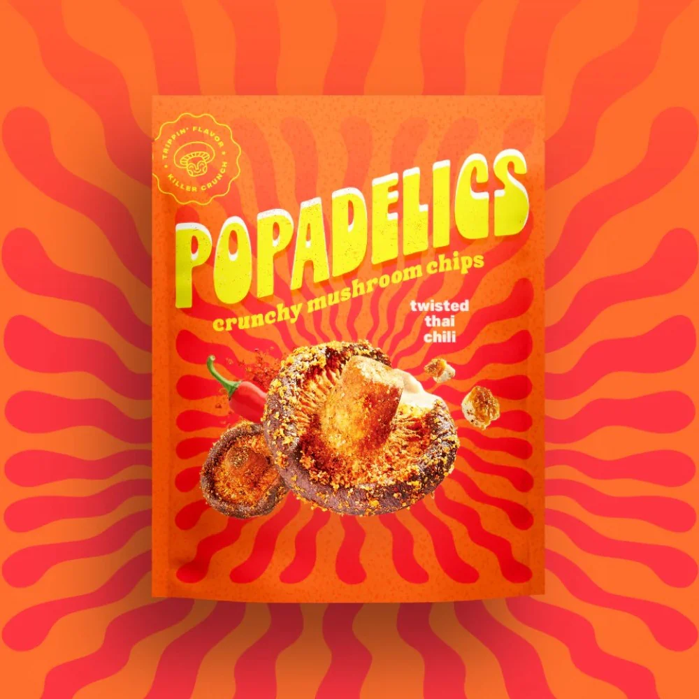 Popadelics Twisted Thai Chili Mushroom Chips