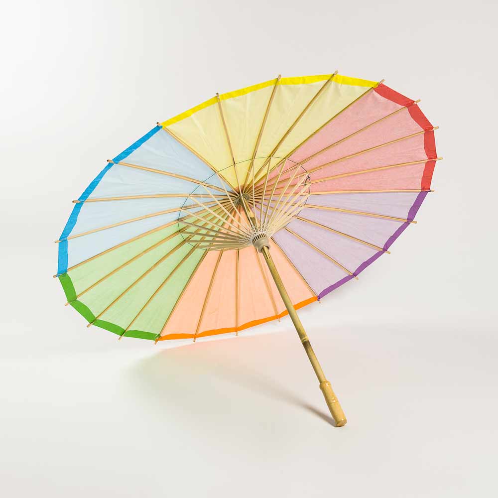 Rainbow Color Paper Parasol - Image 2