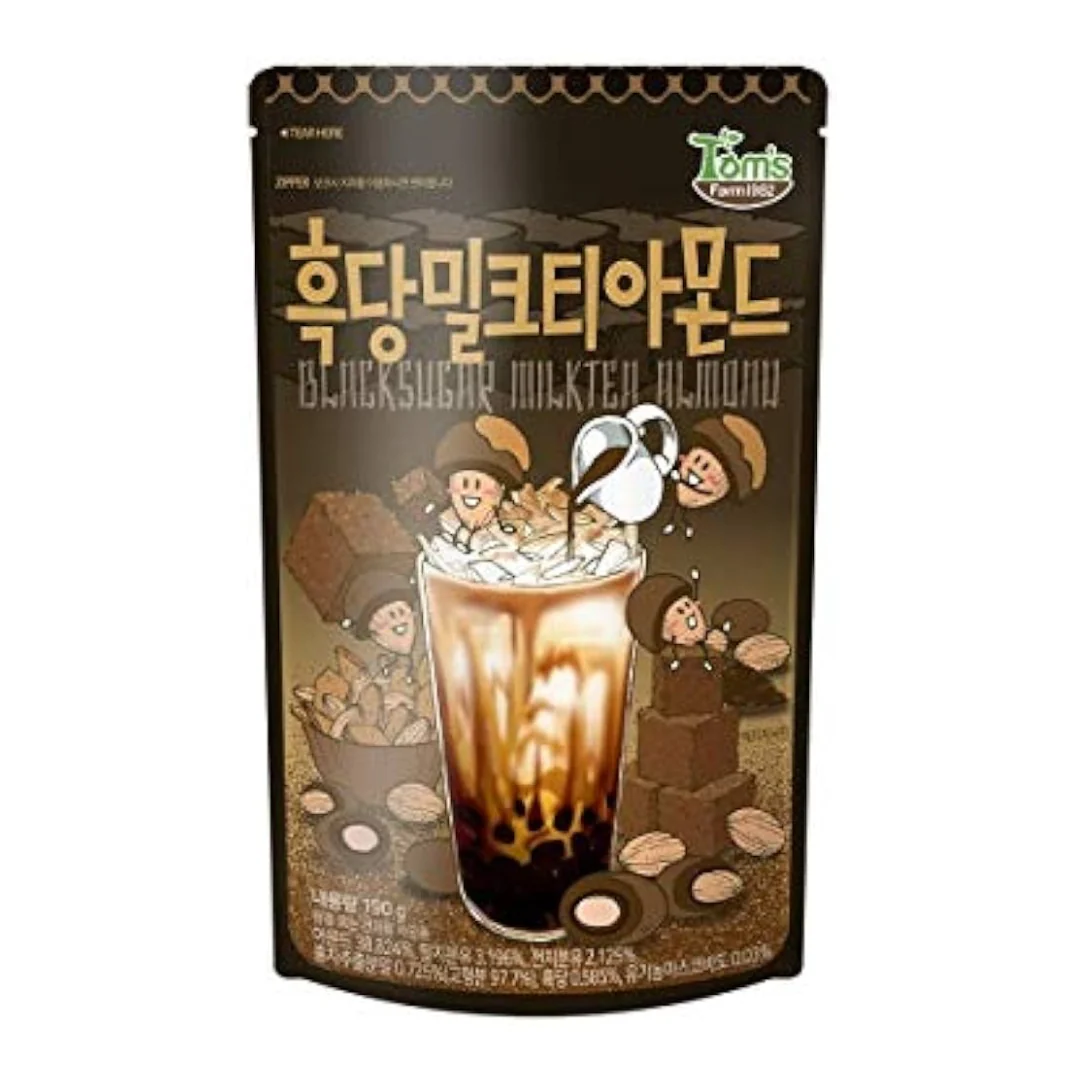 Tom's Farm Black Sugar Milk Tea Almonds