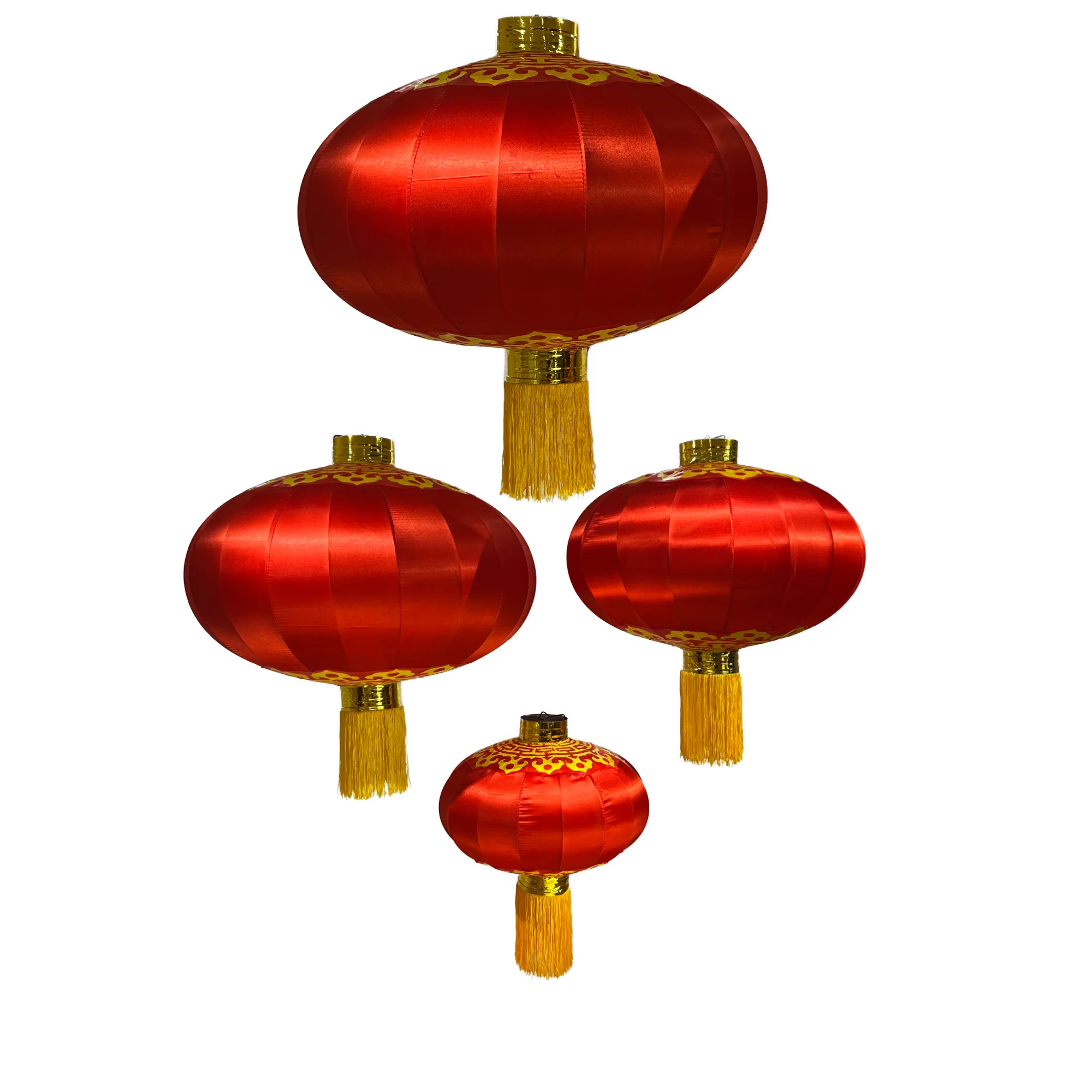 Traditional Chinese Red Satin Lantern